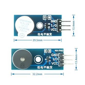пасивен зумер модул алармен сензор звуков сигнал Audion 9012 диск 3.3-5V за Arduino Smart кола с DuPont линия