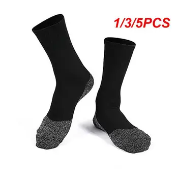 1/3/5PCS Зимни топли чорапи Черни унисекс туристически чорапи Унисекс термични топли дишащи меки размери S-XL