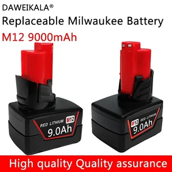 12V 9000mAh акумулаторна батерия за акумулаторни инструменти Milwaukee M12 XC 48-11-2402 48-11-2411 Батерии 48-11-2401 MIL-12A-L