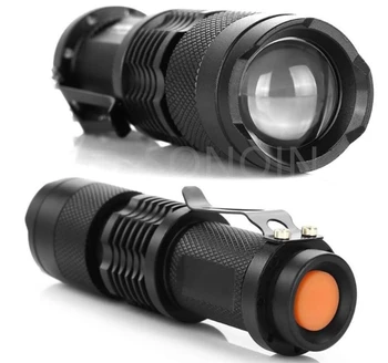 1pcs / партида Q5 T6 L2 V6 Led фенерче мини мащабируеми 3 режима водоустойчив отблясъци факел лампа светкавица