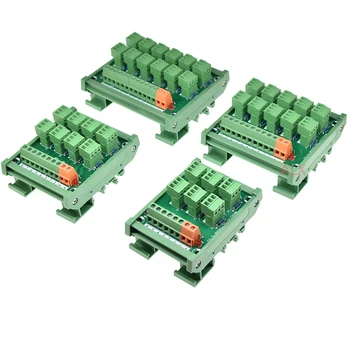 1PCS трипроводен PLC входен модул 4 6 8 10 начин Сензор за безконтактен превключвател Клемен блок Фотоелектрична конверсионна платка за NPN / PNP