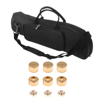 2 Комплект аксесоари: 1 комплект тромпет клапан пръст бутони тромпет части & 1 комплект тромпет чанта с презрамка инструмент