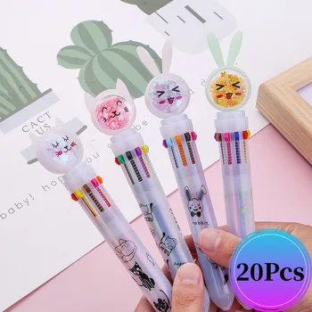 20Pcs/Lot пайети 10 цвят химикалка сладък химикалки за момичета училище писалки да пиша Kawaii канцеларски материали безплатна доставка топка точка писалка