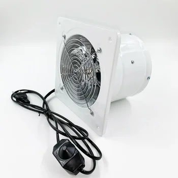 220V 6-инчов канален вентилатор за изпускателна тръба за баня Тоалетна Скорост на вентилация на въздуха Регулируема