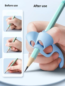 5 пръста силиконов молив писалка държач деца писане инструмент за обучение канцеларски материали помощ сцепление поза корекция устройство