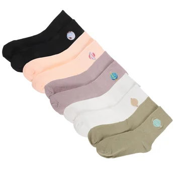 5 чифта обло деколте Дамски планетарни чорапи Мъже и жени Дамски Трикотаж Дамски Забавни Пенирани Памучни Чорапи