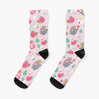Bubu и Moonch Модел на сезона на ягодите Чорапи къси чорапи Комплект чорапи Чорапи за голф Чорапи мъж Дамски чорапи Мъжки