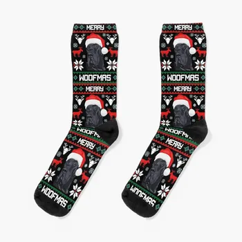 Great Dane Merry Woofmas Коледа немски мастиф подарък чорапи Аржентина тенис зима Дамски чорапи Мъжки