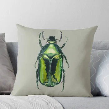 Green Scarab Beetle: Agestrata semperi женски Хвърли възглавница декоративна възглавница Коледа възглавница за дома възглавници дома декор