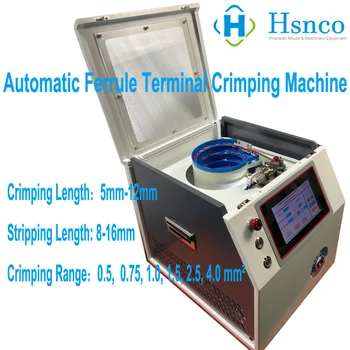 HS-RY20 Автоматична машина за отстраняване и кримпване на клеми на ферули Машина за оголване и изолация на проводници