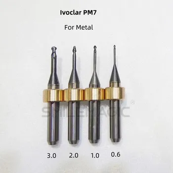 Ivoclar Метални плоски и топка крайни мелници за метален вал фреза CADCAM 7 Метални фрезови борери