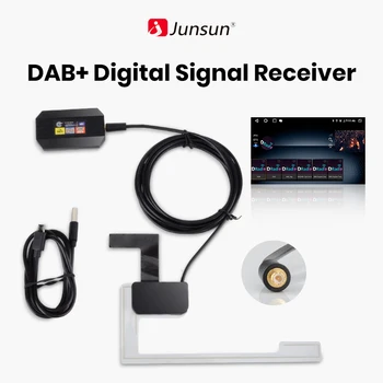 Junsun Car Radio DAB+ Усилен адаптер за антена за стерео за кола Android 8.1 9.0 / 10.0 Аксесоари за кола