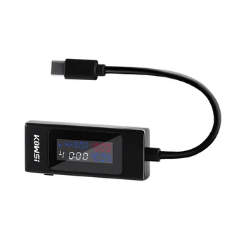 KOWSI KWS-065C Type-C USB-C 4-30V Измервател на напрежението Амперметър за времето Цифров монитор USB зарядно устройство Тестер Електромер