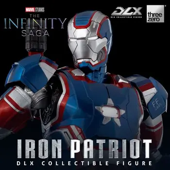 Original 3a Threezero The Infinity Saga Dlx War Machine James Rhodes Iron Patriot Action Фигура Играчка Подарък Колекция хоби