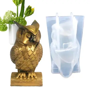 Owl силиконова форма животински смола мухъл епоксидни форми за смола леене 3D врата декорация мухъл силиконови форми за смола занаяти