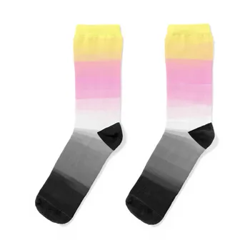 Queerplatonic Pride Чорапи флорални луксозни топли зимни чорапи Дамски Мъжки