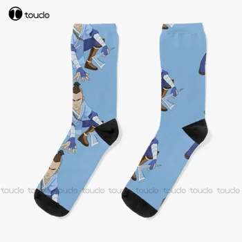 Sokka aang toph azula katara zuko korra Чорапи дамски футболни чорапи Персонализиран потребителски унисекс Възрастен Teen младежки чорапи Мода нов