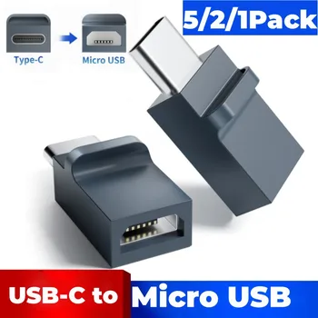 USB тип C мъжки към микро USB женски адаптер конектор за трансфер на данни синхронизиращ адаптер за зарядно устройство за Macbook Pro Xiaomi Redmi Huawei