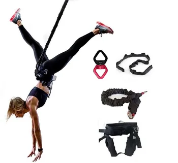 Бънджи танцова тренировка Фитнес тренировъчен шнур Пилатес еластично окачване Sling Trainer Гравитационна йога Pull въже Оборудване за упражнения