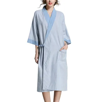 Дамски памучен халат кимоно леки халати къси плетени халат за баня мека къща спално облекло дамски душ кърпа обвивка за жени