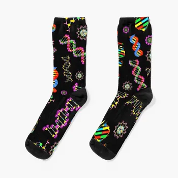 ДНК молекули Смесени чорапи Чорапи за бягане christmass подарък компресия чорапи Жени Мъже Чорапи Дамски
