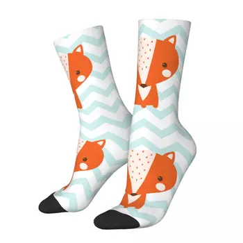 есен зима луд дизайн унисекс лисица модел чорапи сладък животински пот абсорбиращи спортни чорапи