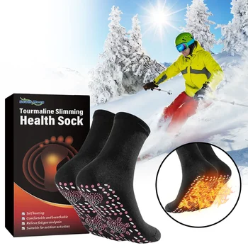 Зимни топли самонагряващи се чорапи Неплъзгащи се магнитни нагревателни чорапи Масажни чорапи Анти-умора арка Подкрепа за къмпинг Пешеходен туризъм Каране на ски