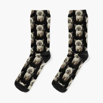 Катаклизъм- Сиамско коте Класически чорапи щастливи чорапи отопляеми чорапи Нагревателен чорап Дамски чорапи Мъжки