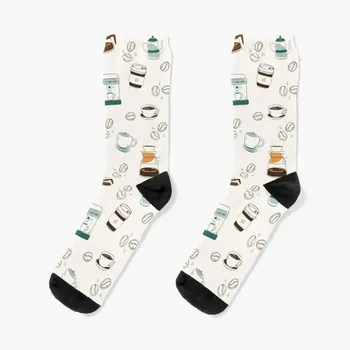 Кафе модел чорапи забавно чорапи отвесни чорапи Коледа Дамски чорапи Мъжки