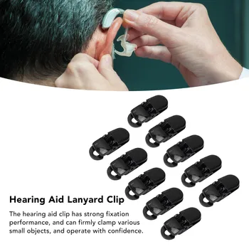  Клип за ремък за слухови апарати 10Pcs Многофункционални заместители Прозрачен клип за слухови апарати за бързо изграждане на аксесоари за слухови апарати