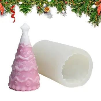 Коледно дърво свещ мухъл Коледа DIY занаятчийски форми за ароматерапия епоксидна смола леене форми смола скулптура восък форми за