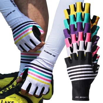 Колоездене ръкавици половин пръст ивица против хлъзгане спортен път Bicyle MTB велосипед BMX ръкавици открит езда риболов фитнес ръкавици