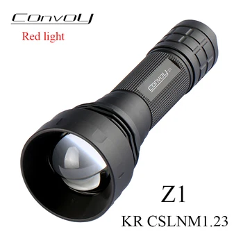 конвой Z1 KR CSLNM1.23 Led Zoomable червена светлина фенерче висока мощност фенерче ръка светкавица светлина увеличение лампа 21700 фенер риболов