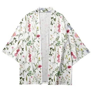 Летни мъже Кимоно халат рокля реколта стил жилетка даоист халат за баня спално облекло ежедневни нощно облекло Начало палто яке Юката екипировки