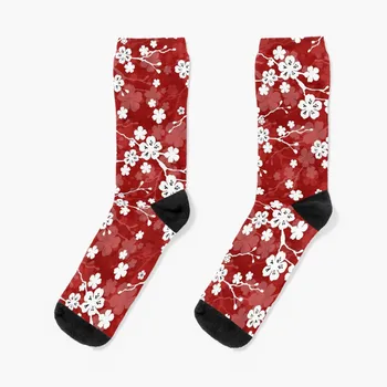 Модел на червен и бял черешов цвят Чорапи Crossfit Antiskid футбол аниме коледни подаръци Мъжки чорапи Дамски