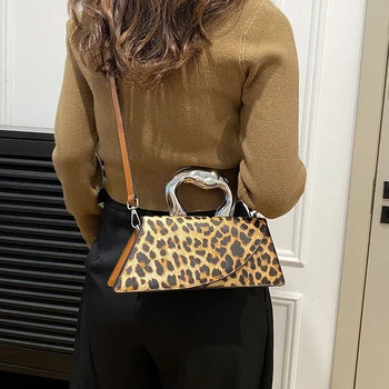 Моден леопард печат луксозна марка дамска чанта рамо Crossbody чанта Sac A Mains Femme чанти за жени Bolso Mujer