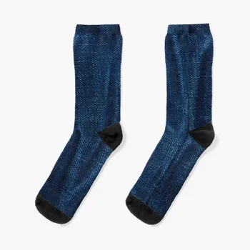 Намачкани тъмносини дънкови чорапи по поръчка Коледа Детски с печат Луксозни дамски чорапи Мъжки