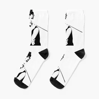 Одри Хепбърн Портрет Арт чорапи ярки жартиери чорапи Коледа чорап Мъжки чорапи Дамски