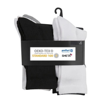 Персонализиран дизайн Собствено лого Чорапи за екипажа Унисекс Не MOQ Вашият етикет Бамбук памук Черно Мъже Спортен чорап Персонализирана елитна опаковка на калцетини