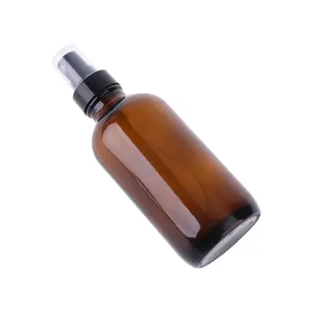 Празна кехлибарена стъклена спрей бутилка водна пръскачка за многократна употреба Контейнер за атомизатор за етерични масла 425B