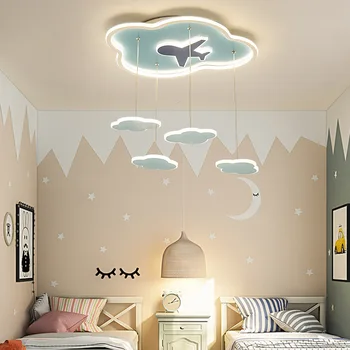 Прост модерен таван лампа майстор спалня лампа творческа личност облак осветление момче момиче детска стая таван лампа