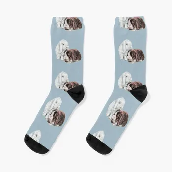 Сладка двойка домашни любимци зайче зайци чорапи топли дамски чорапи компресия чорапи за жени