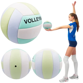 Стандартен размер No.5 Волейбол PVC неплъзгаща се професионална плажна игра Волейбол за обучение на открито на закрито Мека светлина херметически
