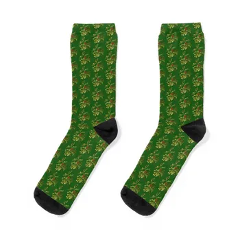 Стрък от Холи Коледа Червени Бери чорапи смешно чорап чорапи смешно чорапи за момичета Мъжки