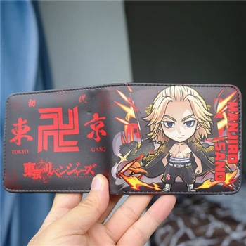 Токио Отмъстителите Манджиро Сано портфейл сгъваема чанта с цип монета чанта джоб карта притежателя момичета момчета подарък
