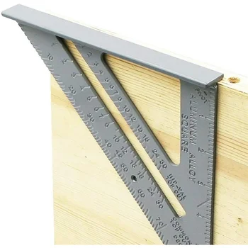 Триъгълно правило 90 градуса ъгъл на удебеляване правило алуминиева сплав дърводелец измерване квадратна линийка дървообработващ триъгълник владетел
