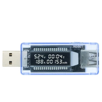 Цифров USB телефон зарядно устройство капацитет метър зареждане ток напрежение монитор тестер цифров волтметър амперметър инструменти