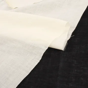 чист памук подплата плат лек тънък мек плътен цвят пениран памучен материал бял черен от двора
