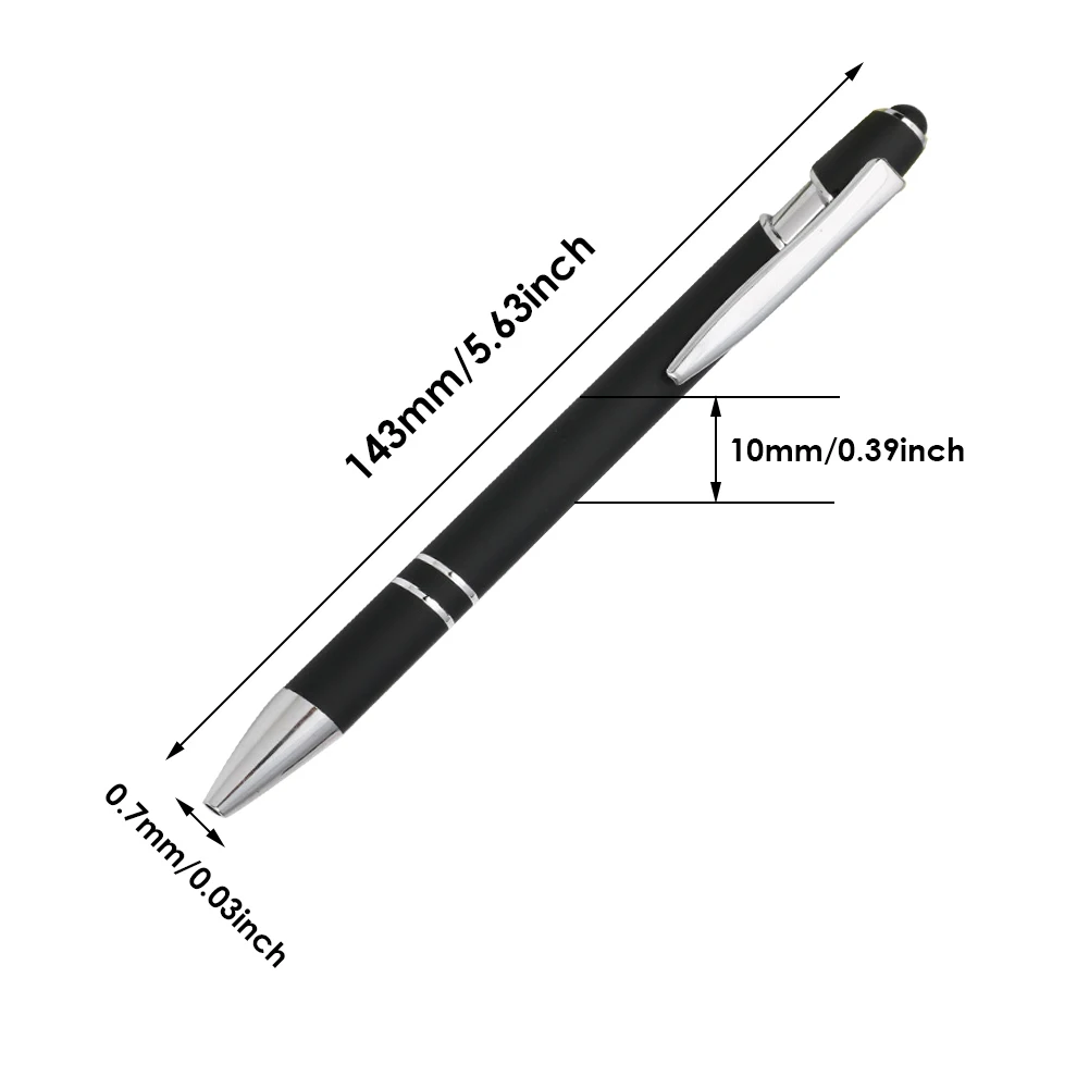 5pcs Ергономична дръжка химикалка 0,7 мм фини домакински канцеларски бутон за писане гладка без хлъзгане сцепление черно мастило