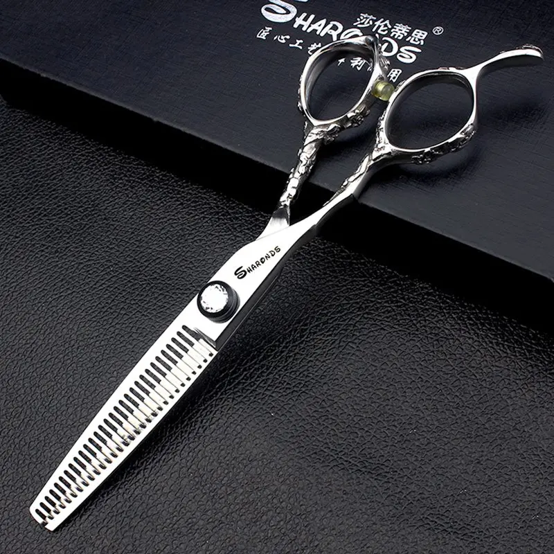 Лява ръка фризьорски салон бръснарница ножици професионални ножици за рязане на коса ножици клипер лява ръка Tesoura 6.0 440c
